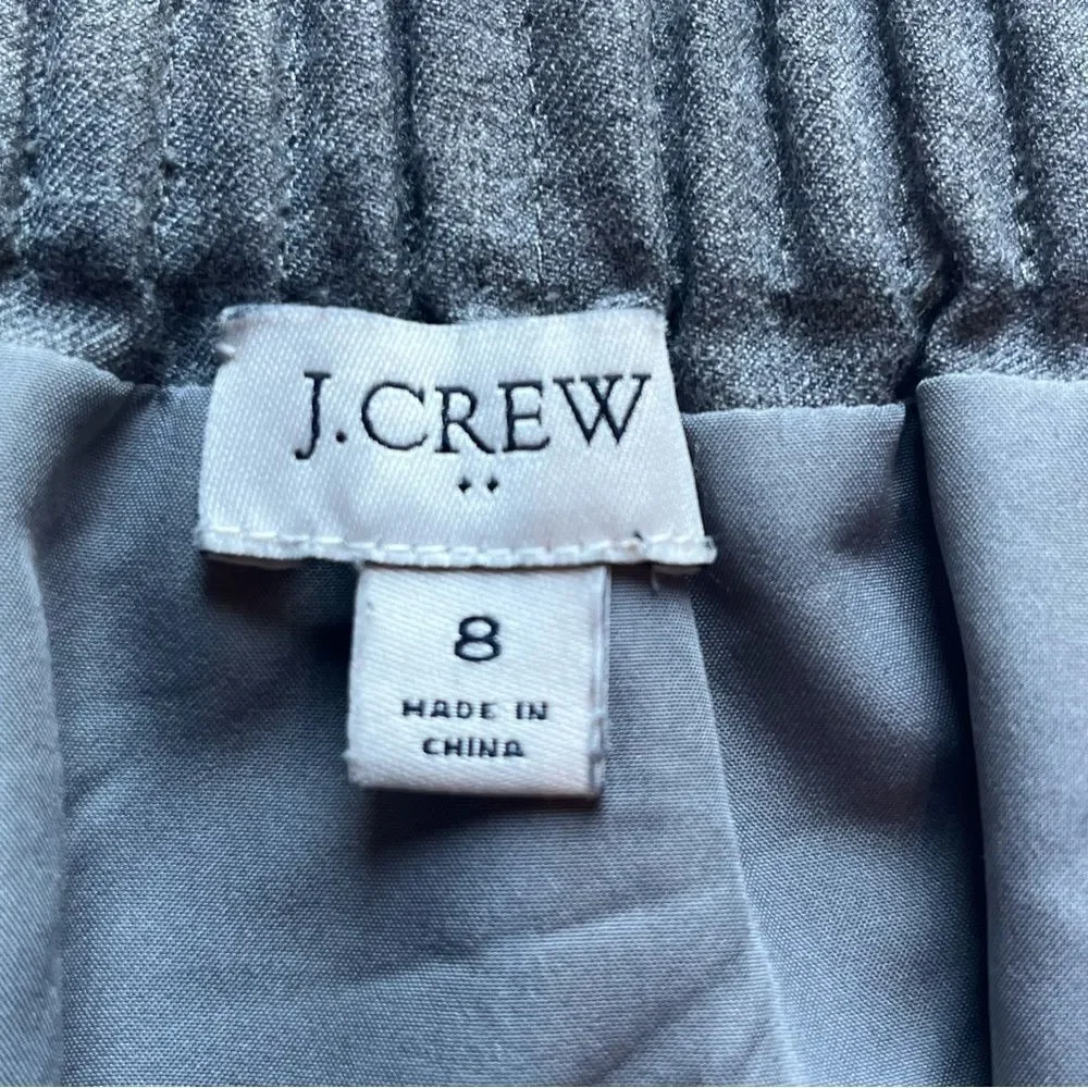 J. Crew Classic Gray Women's Skirt Midi Size 8 Elastic Waist